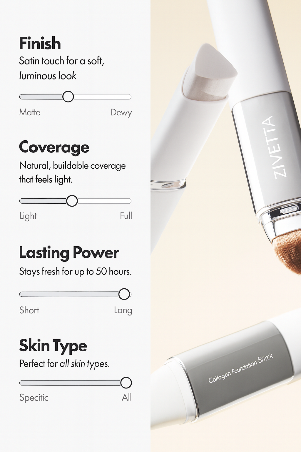 Zivetta Collagen Foundation Stick